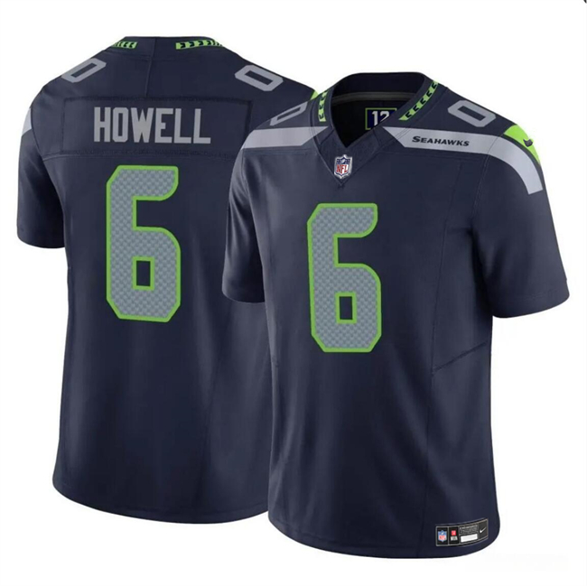 Youth Seattle Seahawks #6 Sam Howell Navy 2023 F.U.S.E. Vapor Limited Stitched Football Jersey